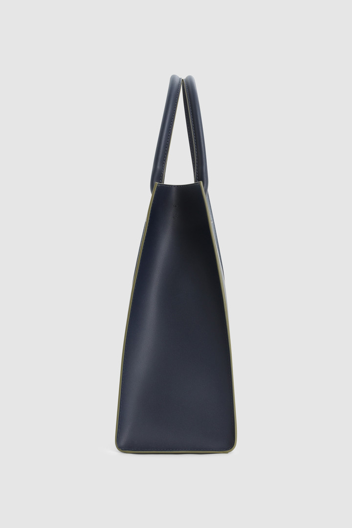 Sac fourre-tout en cuir bleu photo 4 | Woolrich