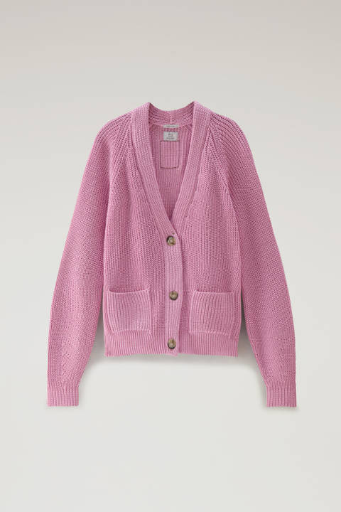 Cardigan aus reiner Baumwolle mit natürlichem, stückgefärbtem Finish Rosa photo 2 | Woolrich