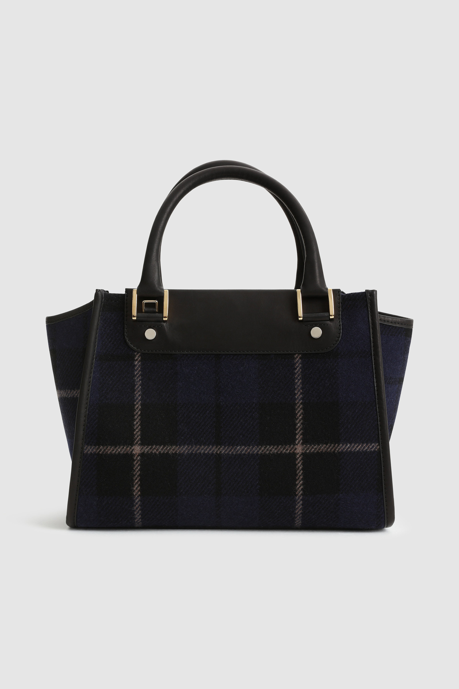 Tote Bag aus Wolle mit Karomuster