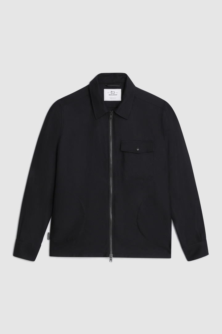 Merino cool wool textured Overshirt