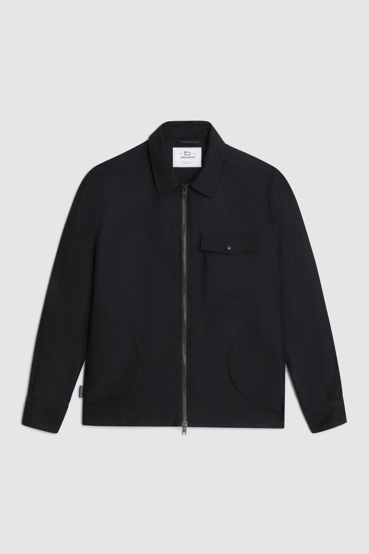 Merino cool wool textured Overshirt