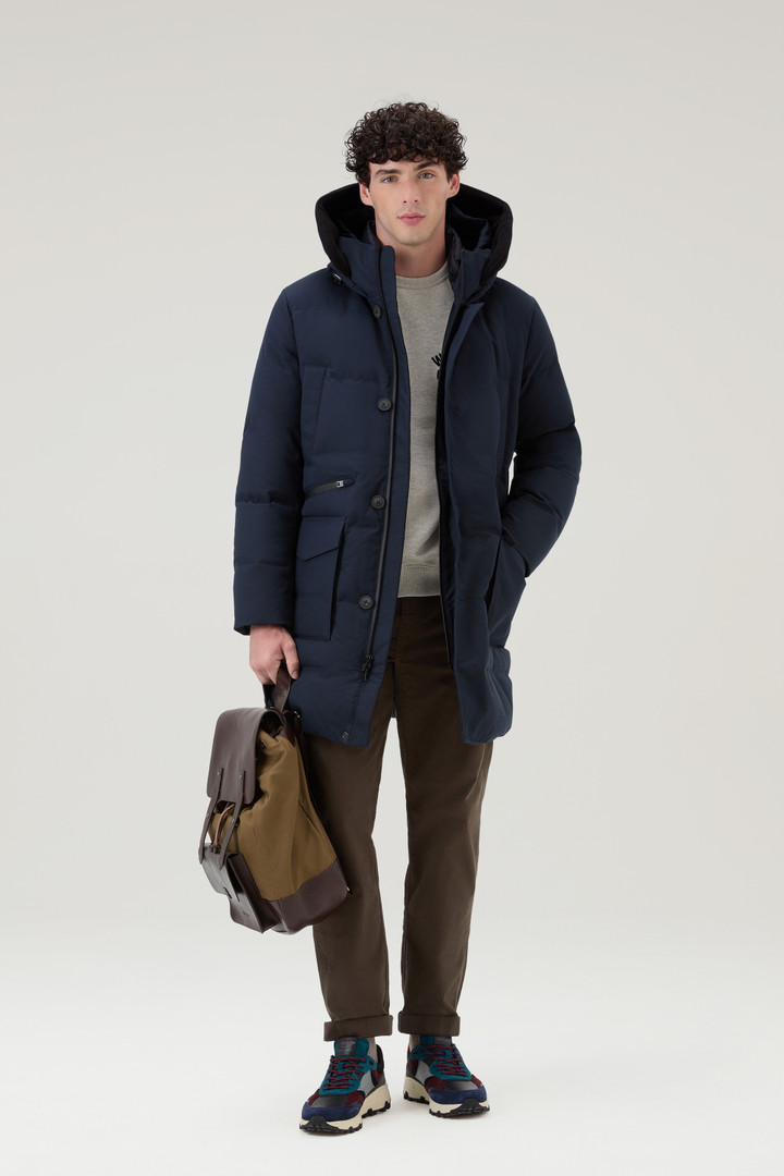 Parka with Detachable Wool Visor Blue photo 2 | Woolrich