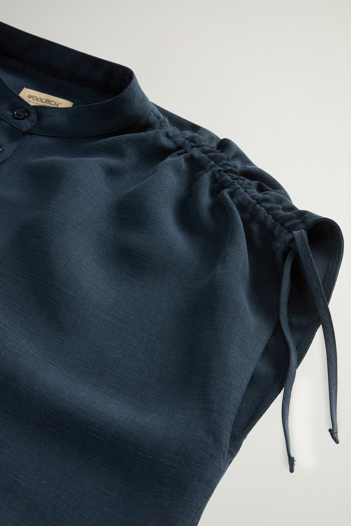 VISCOSE LINEN BLOUSE Blue photo 7 | Woolrich