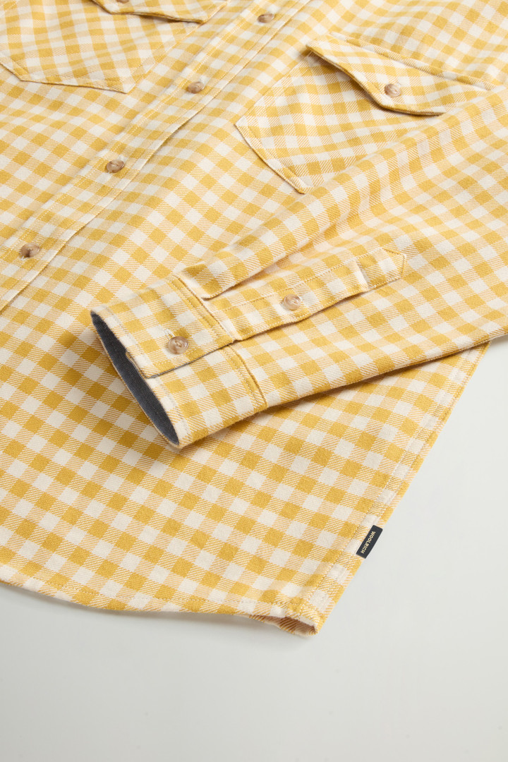 Flannel Shirt with Buffalo Check Pattern Yellow photo 7 | Woolrich