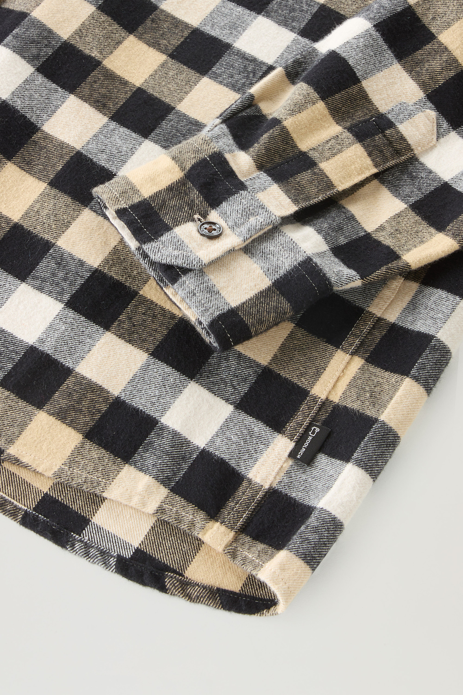 Women's Flannel Check Shirt Beige | Woolrich USA