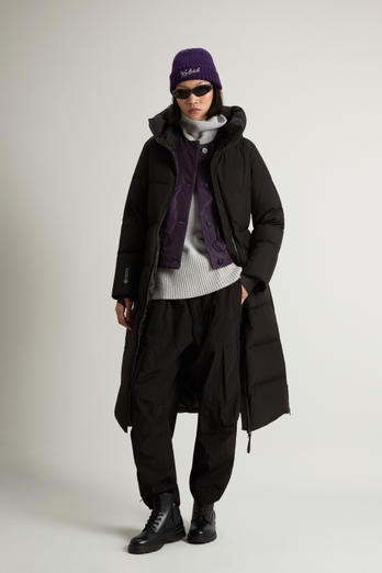 Lange Daunenjacke aus WINDSTOPPER GORE-TEX Schwarz | Woolrich