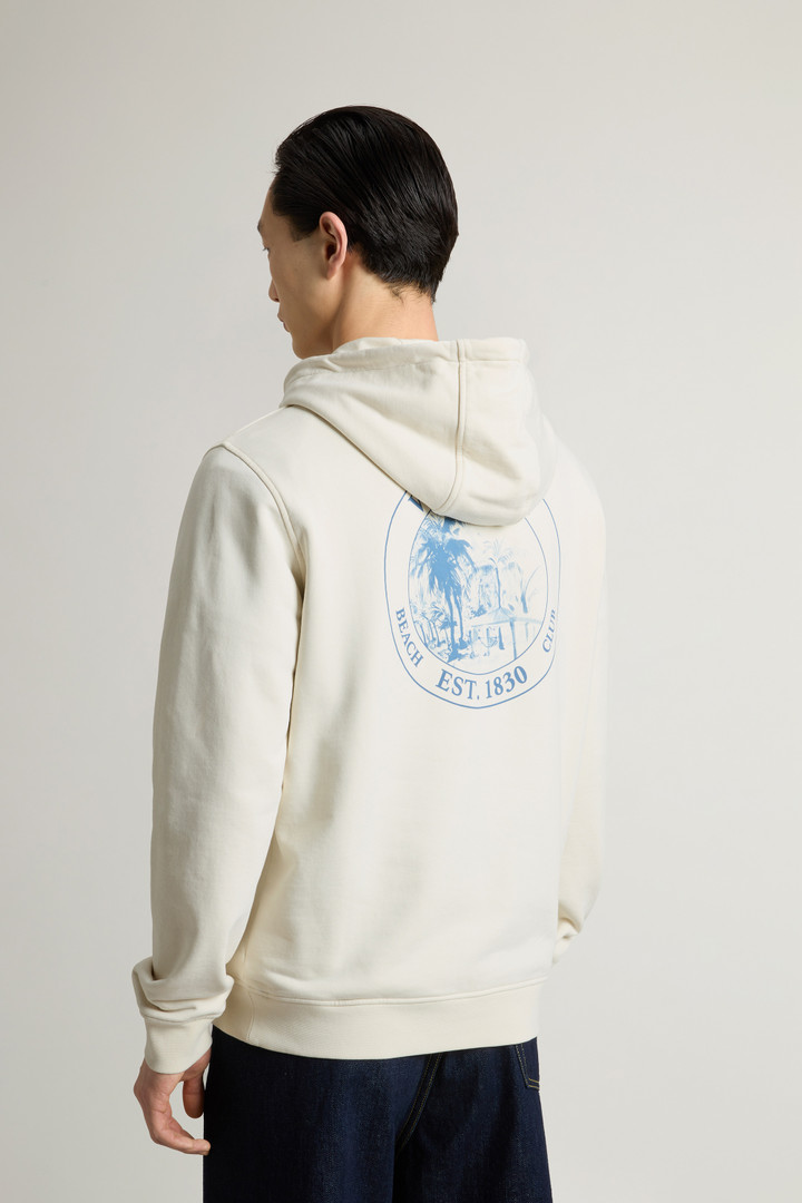 Pure Cotton Hoodie with Back Print White photo 3 | Woolrich