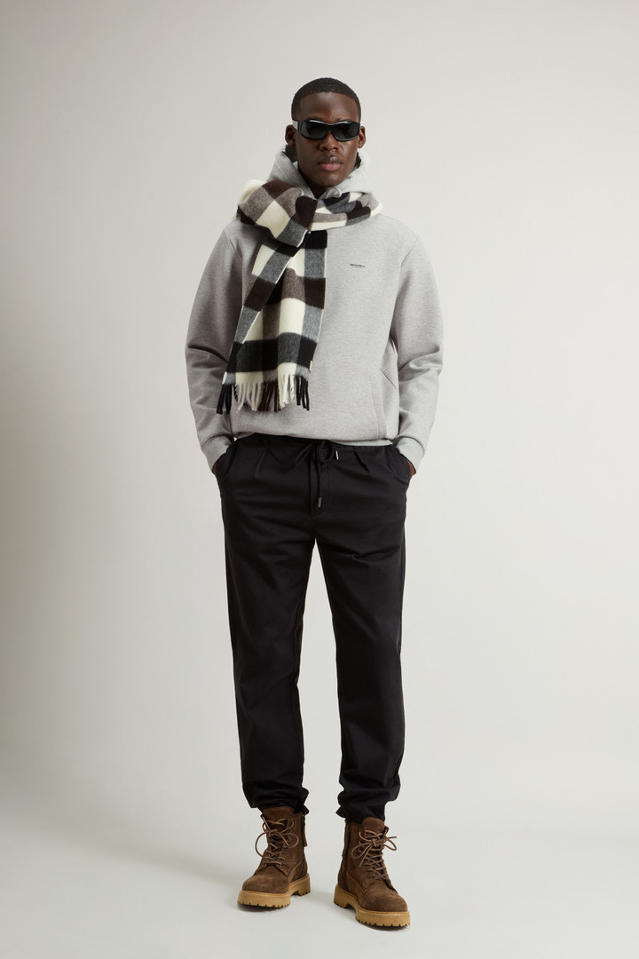 Hooded Sweatshirt in Cotton-Blend Interlock Gray photo 2 | Woolrich
