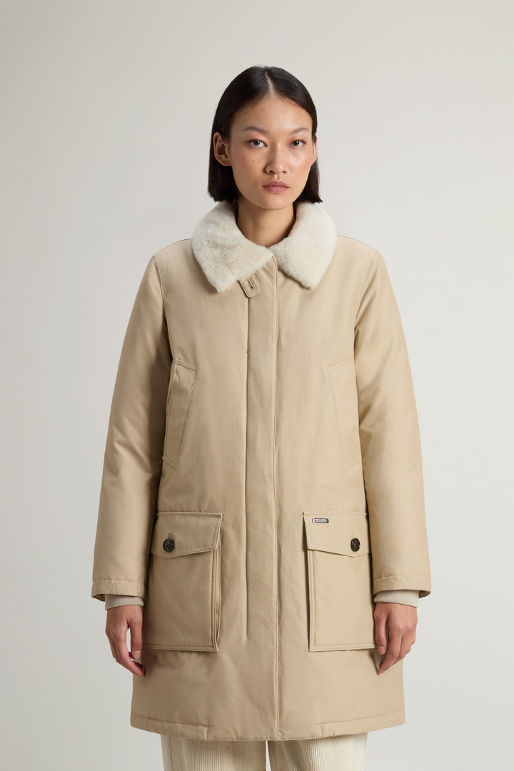 Upstate Parka aus Ramar Cloth Beige photo 1 | Woolrich