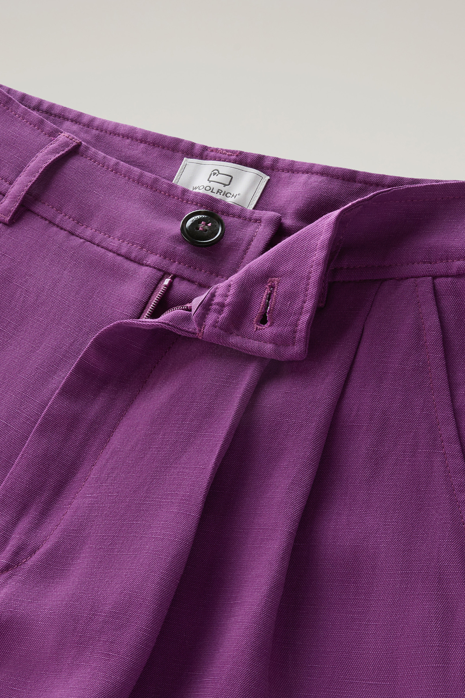 Pantaloncini in misto lino con tasche lilla photo 5 | Woolrich