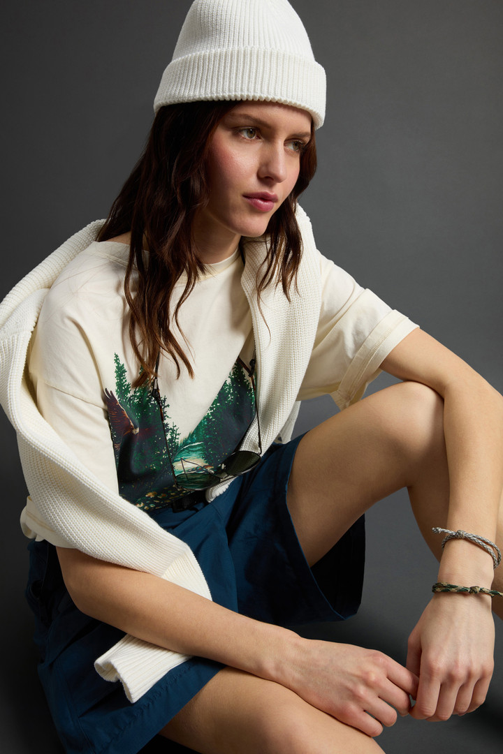 Pure Cotton T-Shirt with Print by Todd Snyder White photo 6 | Woolrich