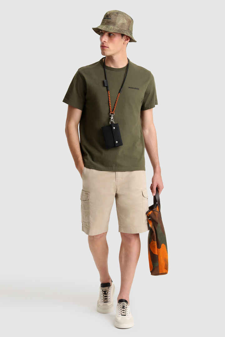 T-Shirt with Back Print Green photo 3 | Woolrich