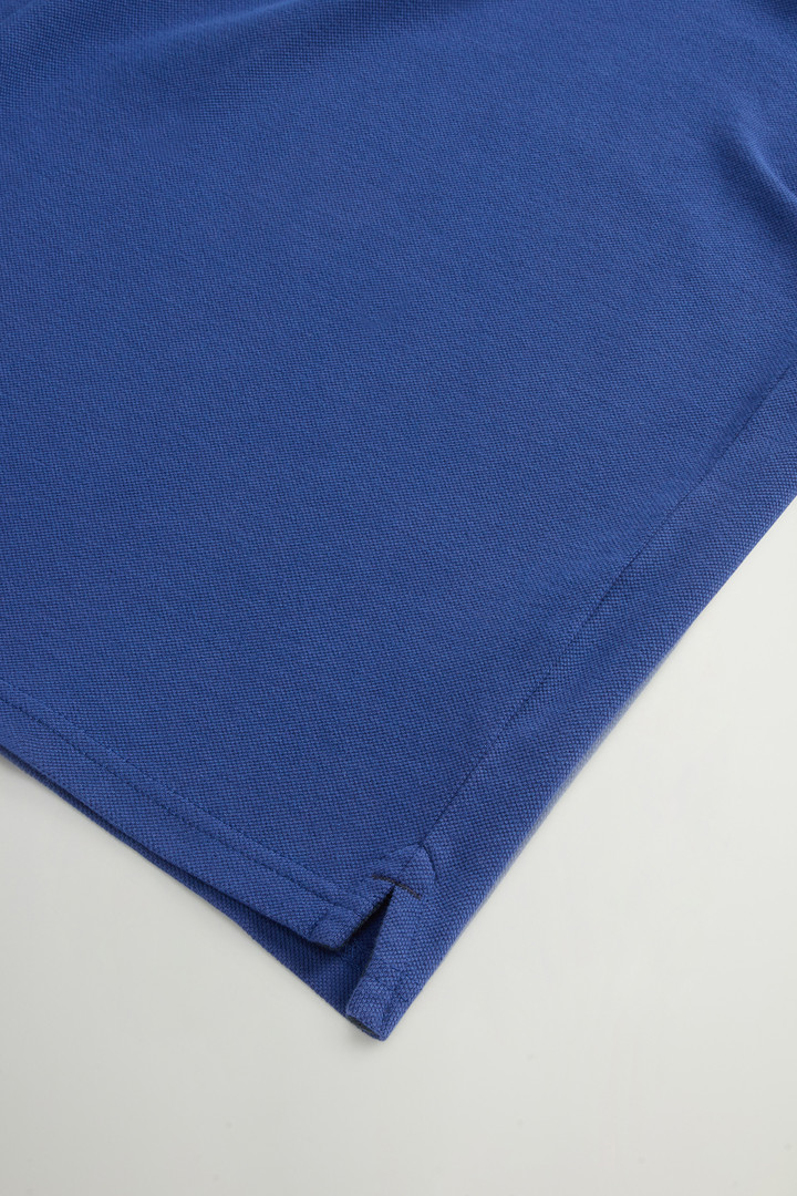 Pure Cotton Pique Polo Blue photo 7 | Woolrich