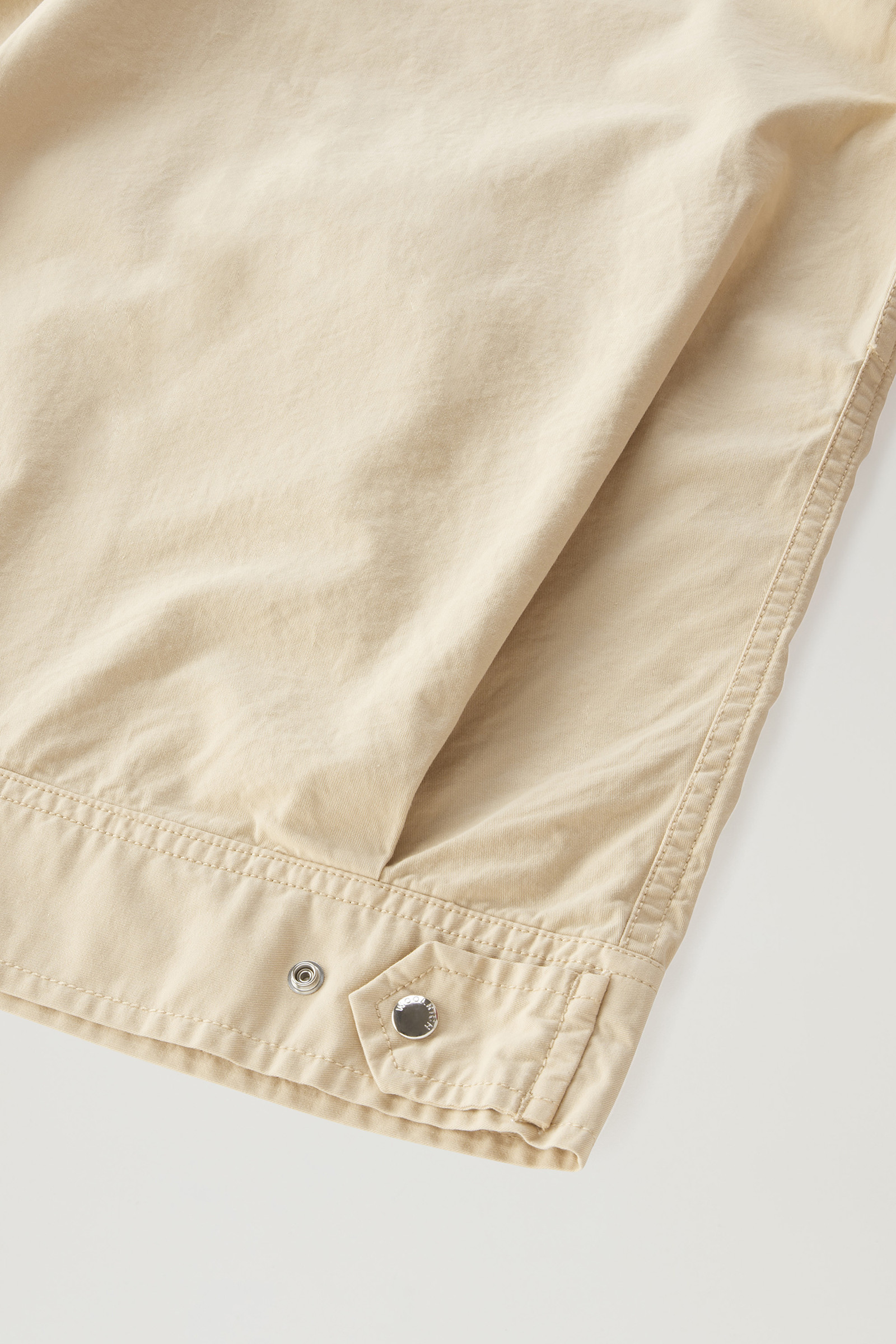 Garment-Dyed Crew Bomber Jacket in Pure Cotton Beige photo 10 | Woolrich