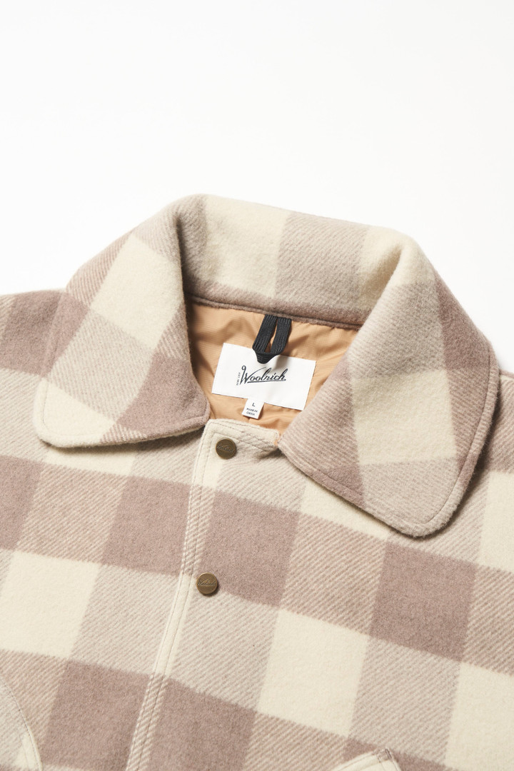 WOOL CHECK HUNTING JACKET Beige photo 8 | Woolrich