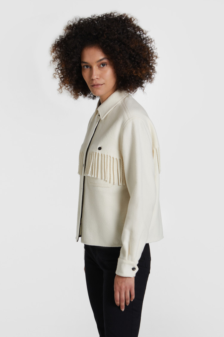 Stag overshirt with fringes