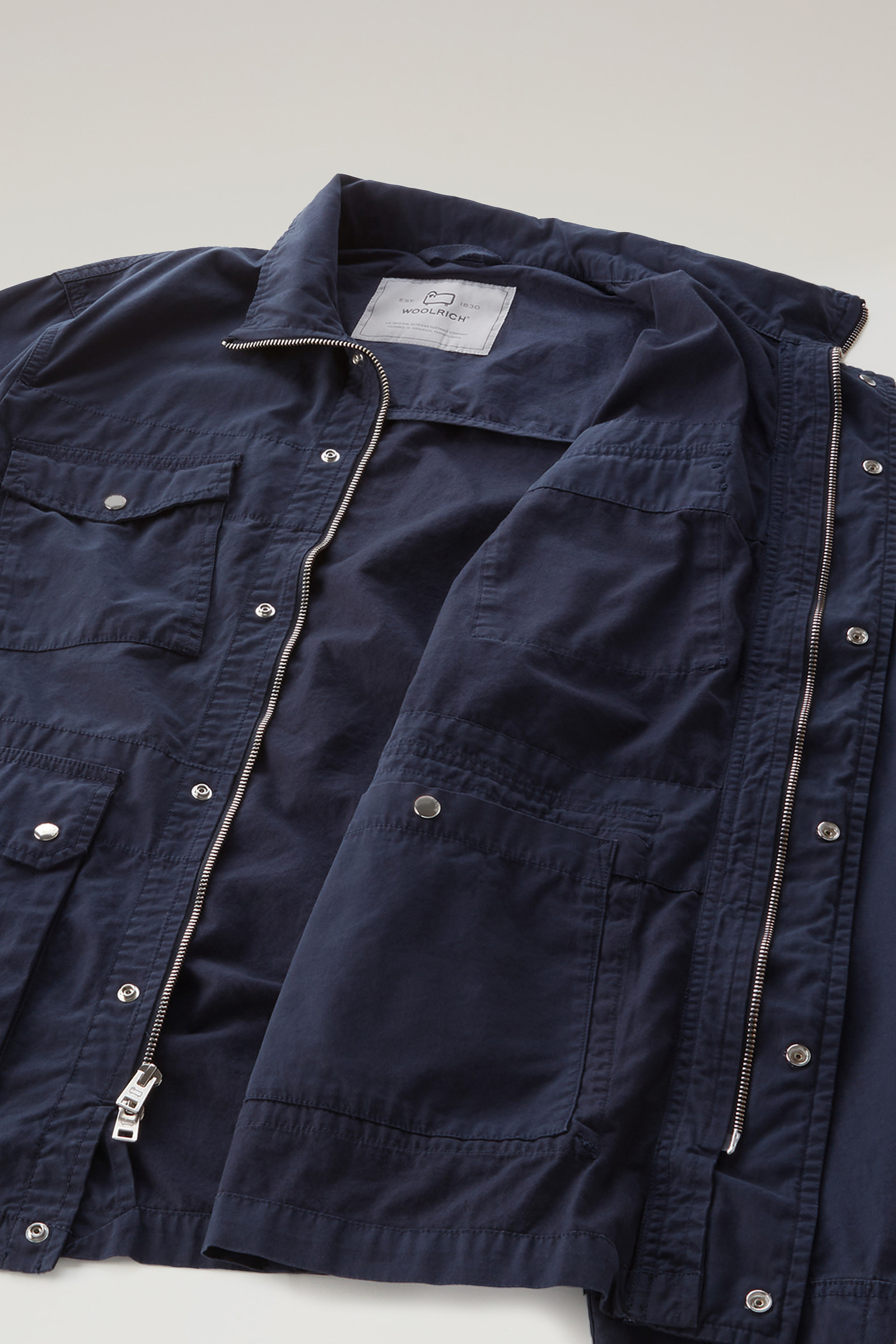Garment-Dyed Field Jacket in Pure Cotton Blue photo 11 | Woolrich