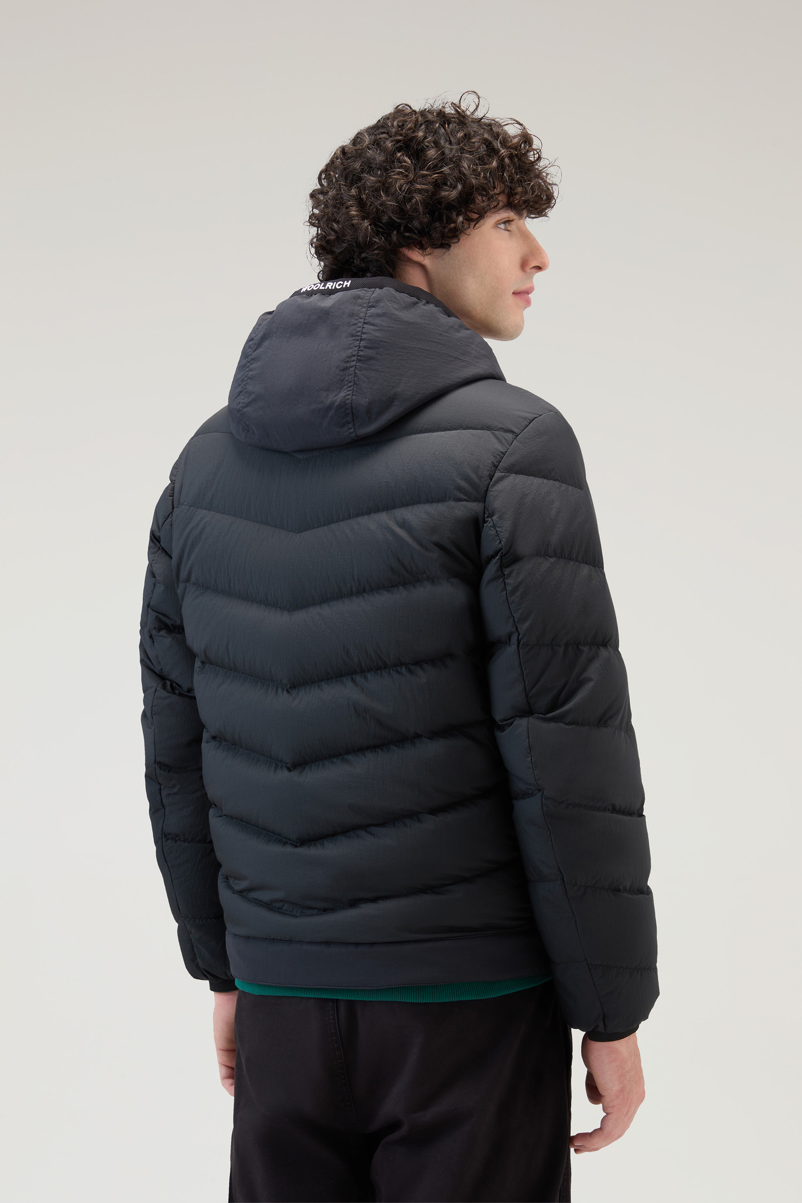 Men's Lobster Down Jacket in Crinkle Nylon Black | Woolrich USA