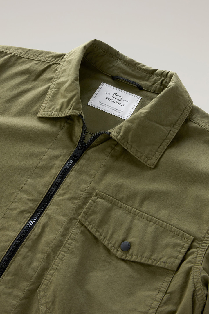 Garment-Dyed Overshirt in Pure Cotton Green photo 6 | Woolrich