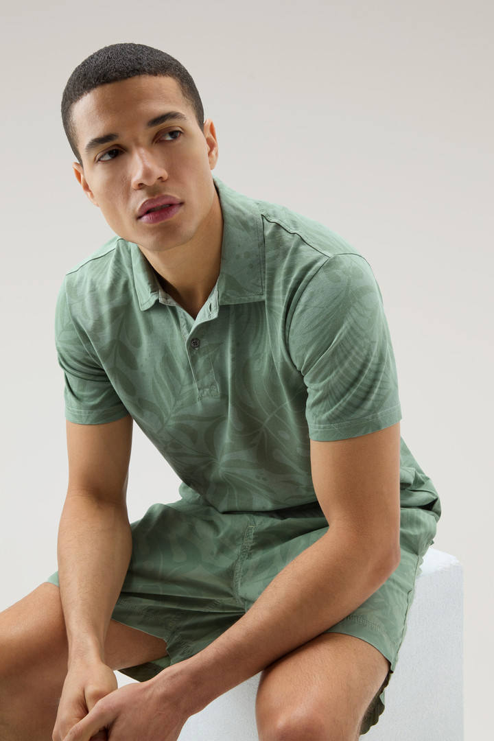 TROPICAL OVERDYED POLO Green photo 4 | Woolrich