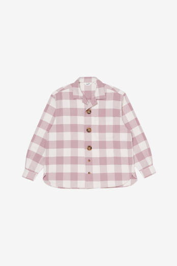 Chemise en pur coton à carreaux Rose photo 1 | Woolrich