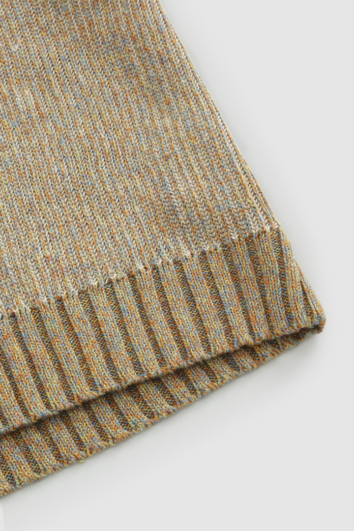 Cardigan en coton et lin avec détails contrastés beige photo 7 | Woolrich