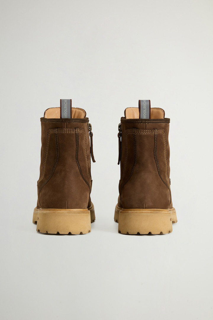 Main Combat Boots in Suede with grain effect Brown photo 3 | Woolrich