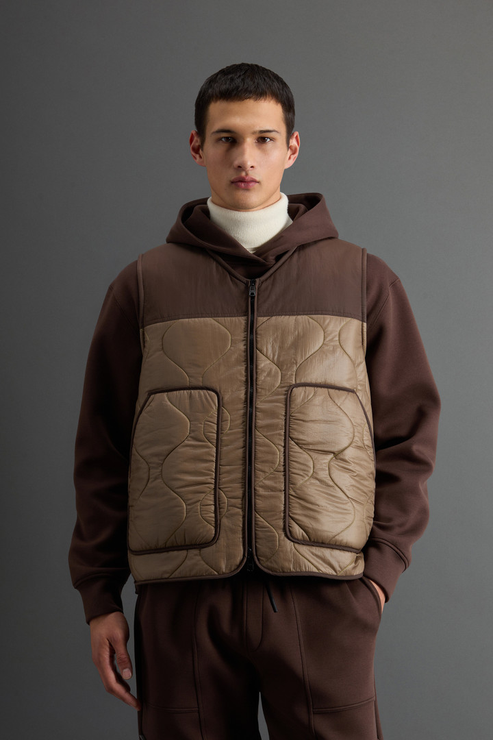 Quilted Vest with Sherpa Lining by Todd Snyder Beige photo 1 | Woolrich