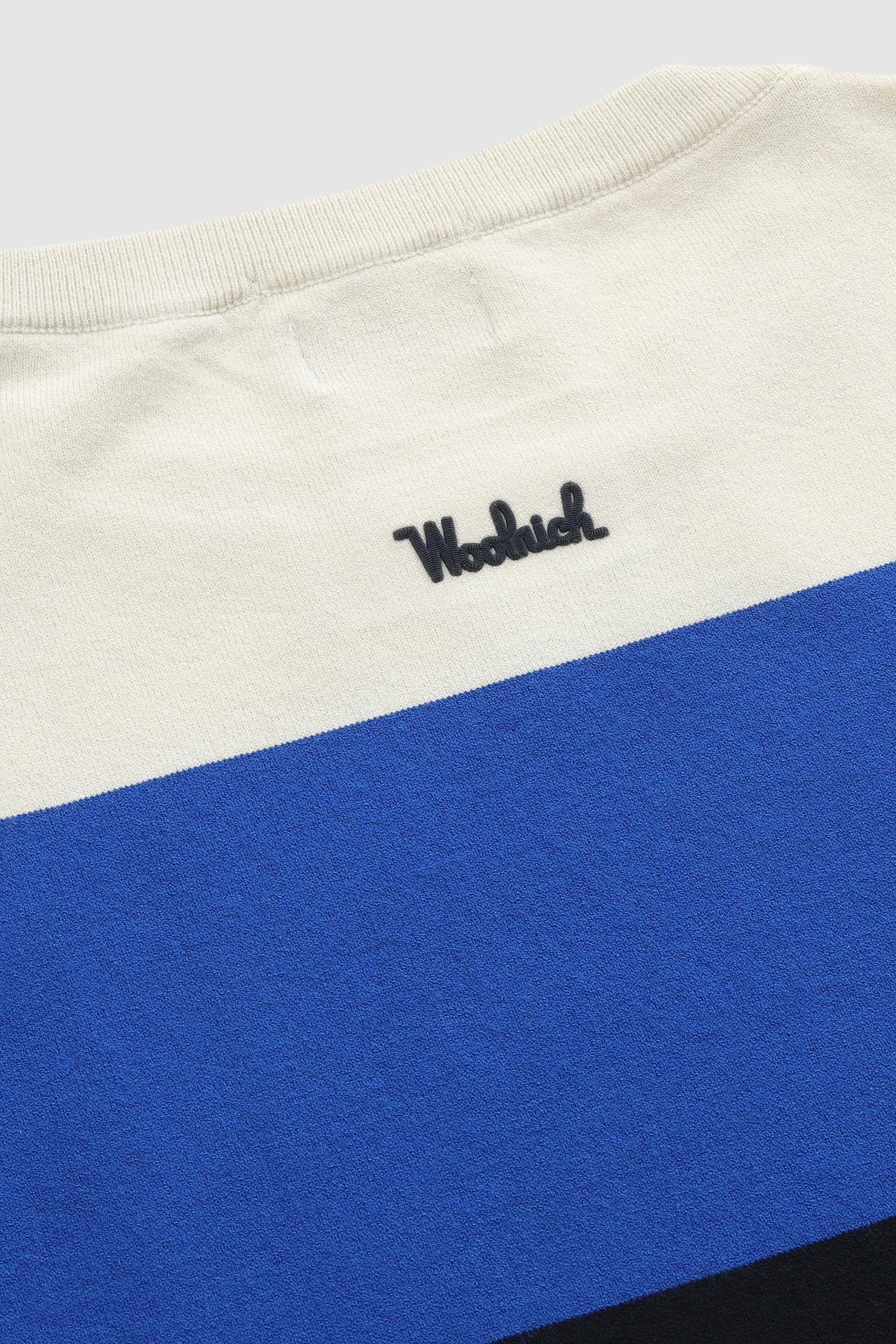 Jersey de cuello redondo con manga 3/4 azul photo 6 | Woolrich