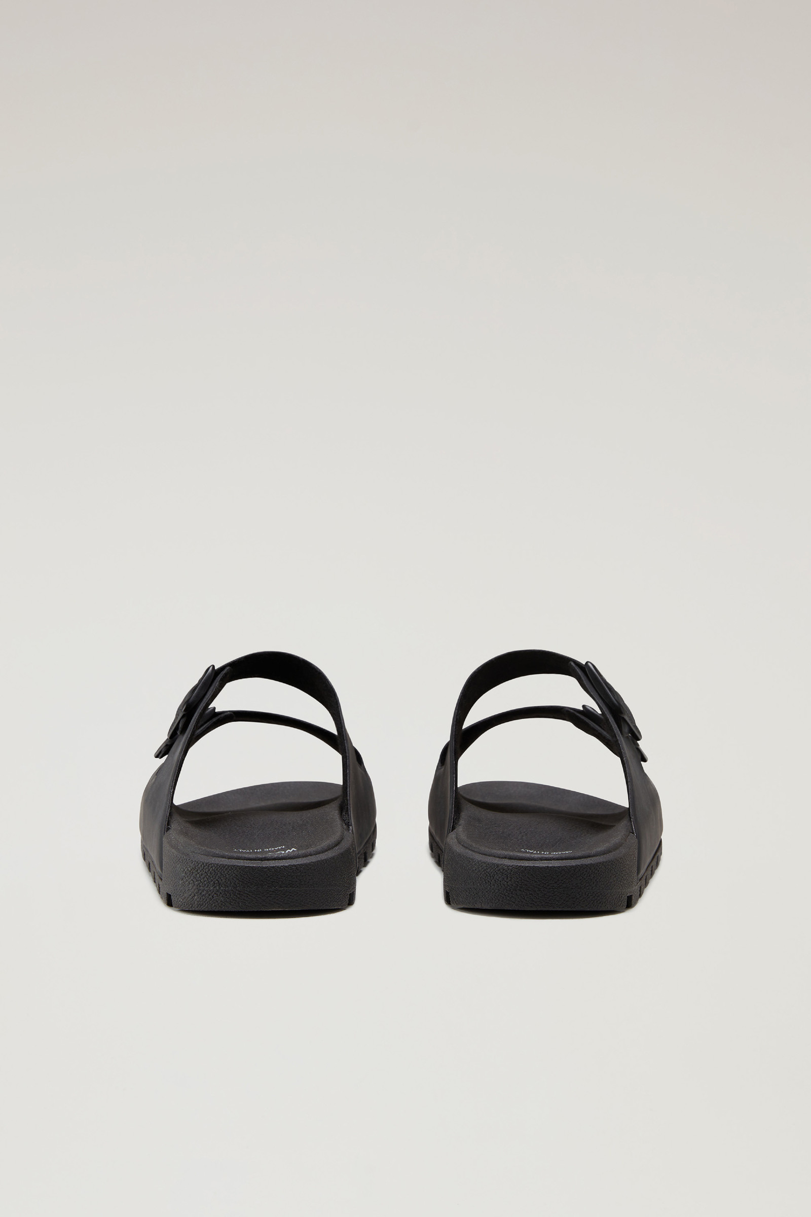 Sandalias de piel vegana con doble hebilla negro photo 3 | Woolrich