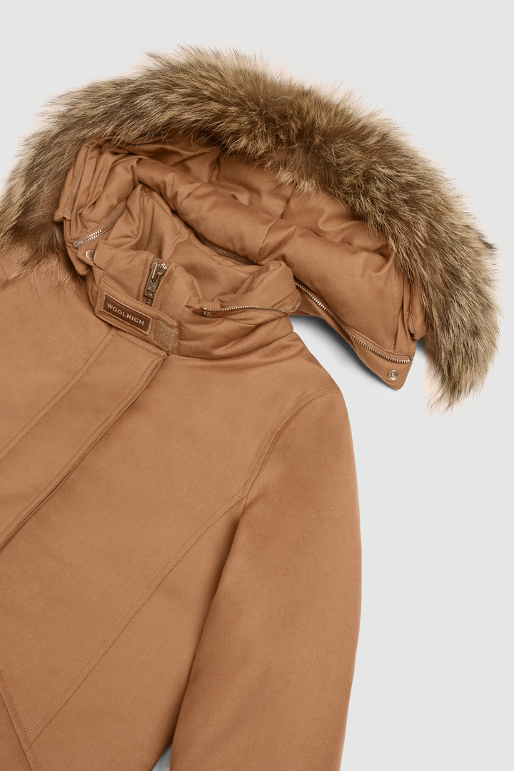 Premium wool luxe Arctic Parka with coyote fur