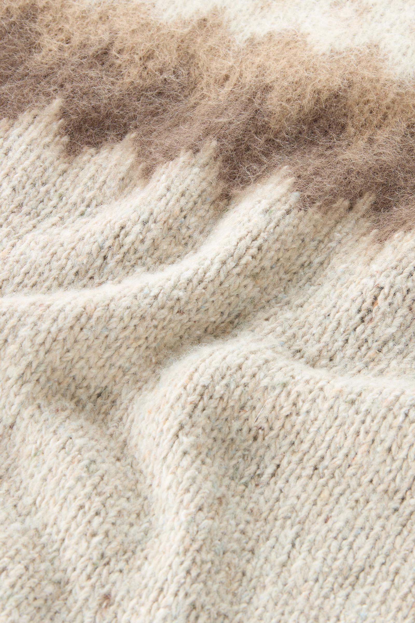 Women's Fair Isle Pullover in Wool and Mohair Blend White | Woolrich USA