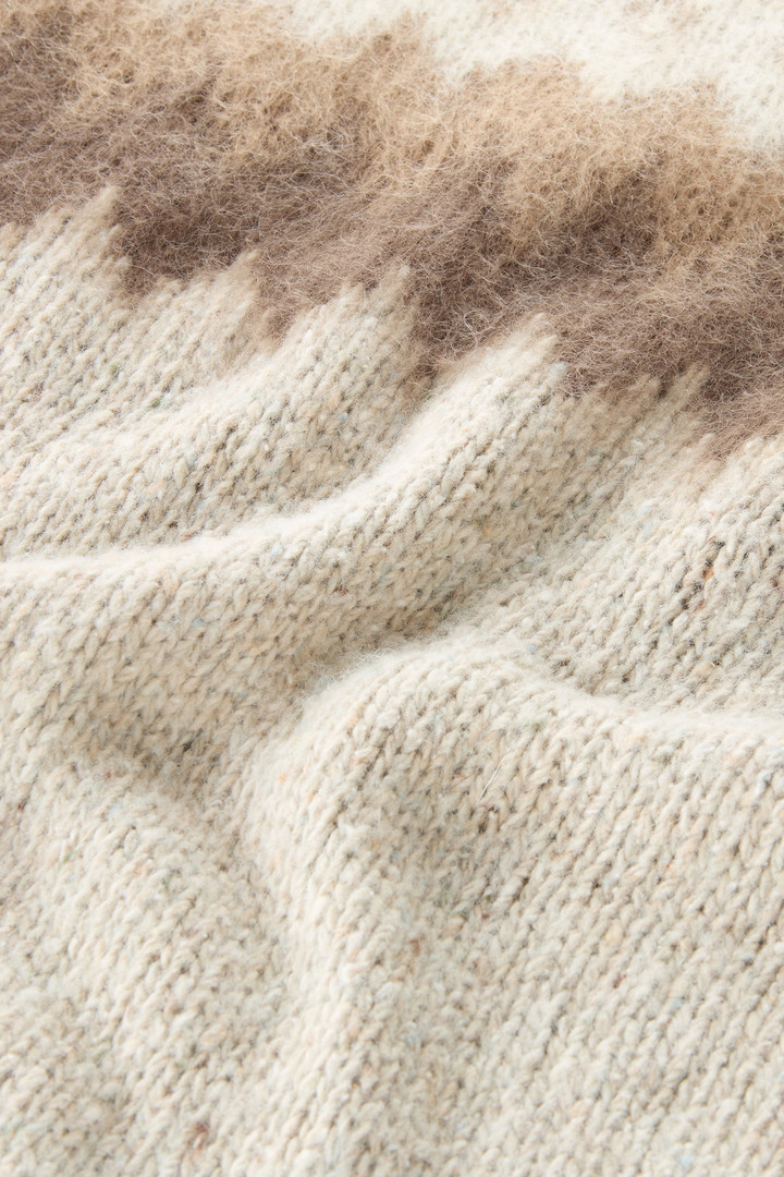 Fair Isle Pullover in Wool and Mohair Blend White photo 4 | Woolrich