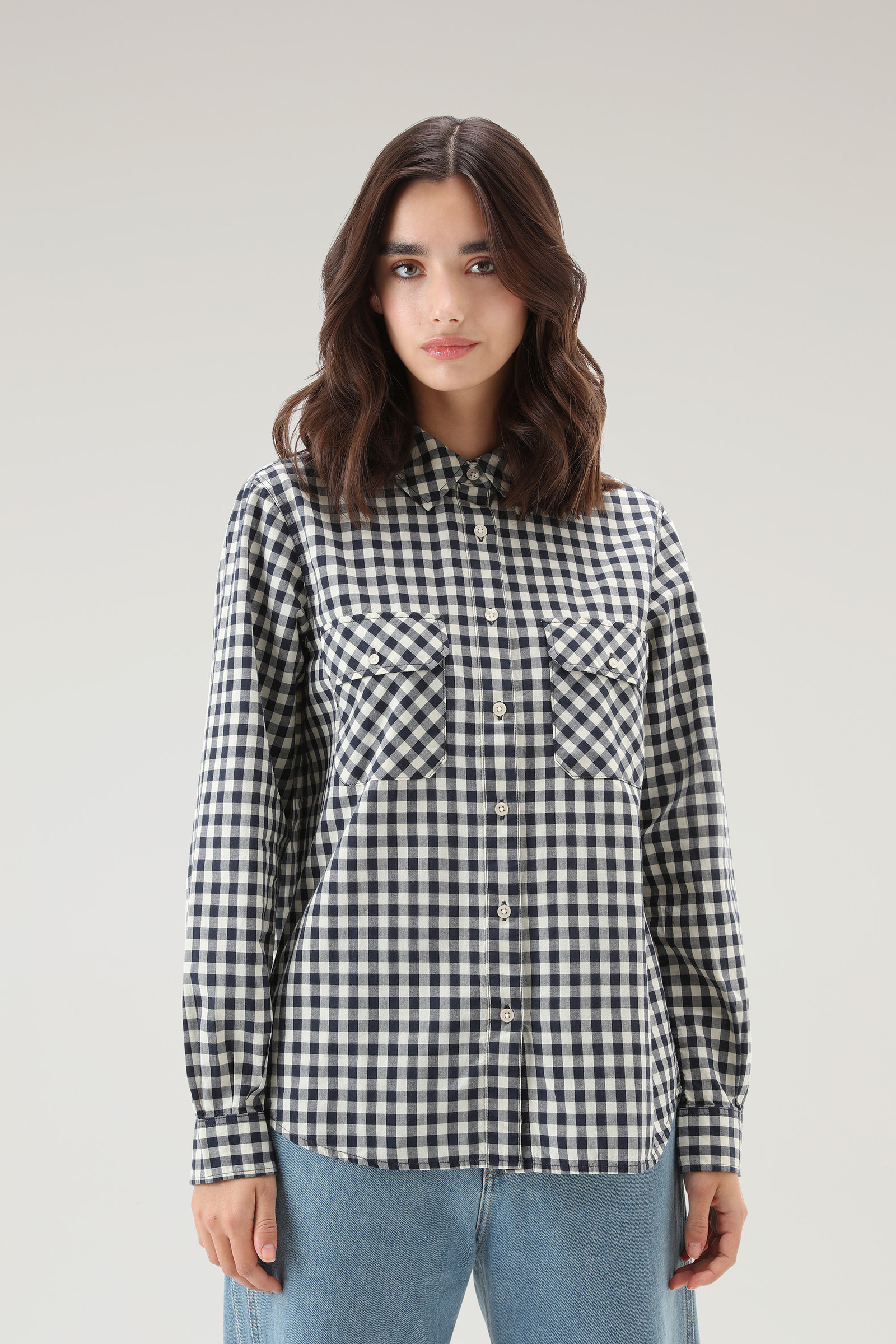 Appalachian Trail Check Shirt in Pure Cotton Blue | Woolrich