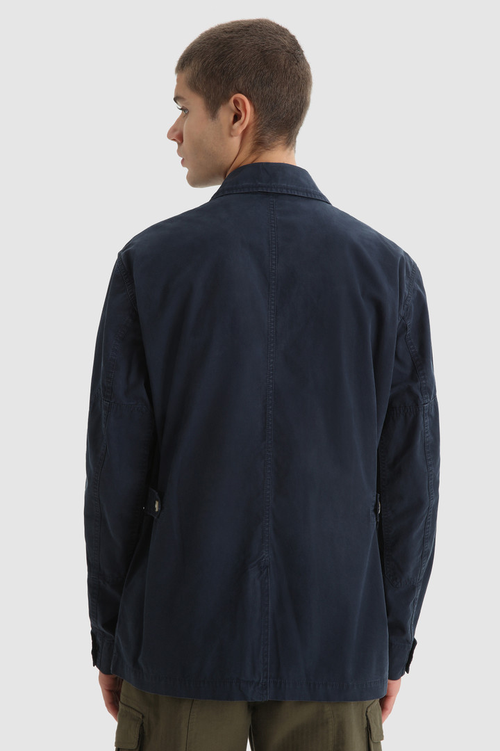 Feldjacke mit Rundhalsausschnitt aus weicher, stückgefärbter Baumwolle Blau photo 3 | Woolrich