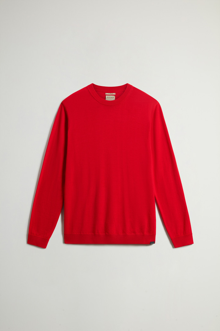 Jersey de cuello redondo de pura lana virgen merina Rojo photo 5 | Woolrich