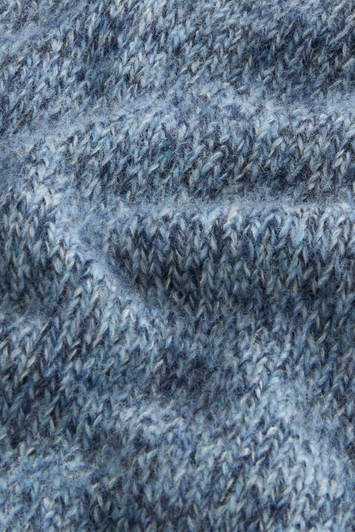 MOULINE ALPACA BLEND V-NECK Blau photo 6 | Woolrich