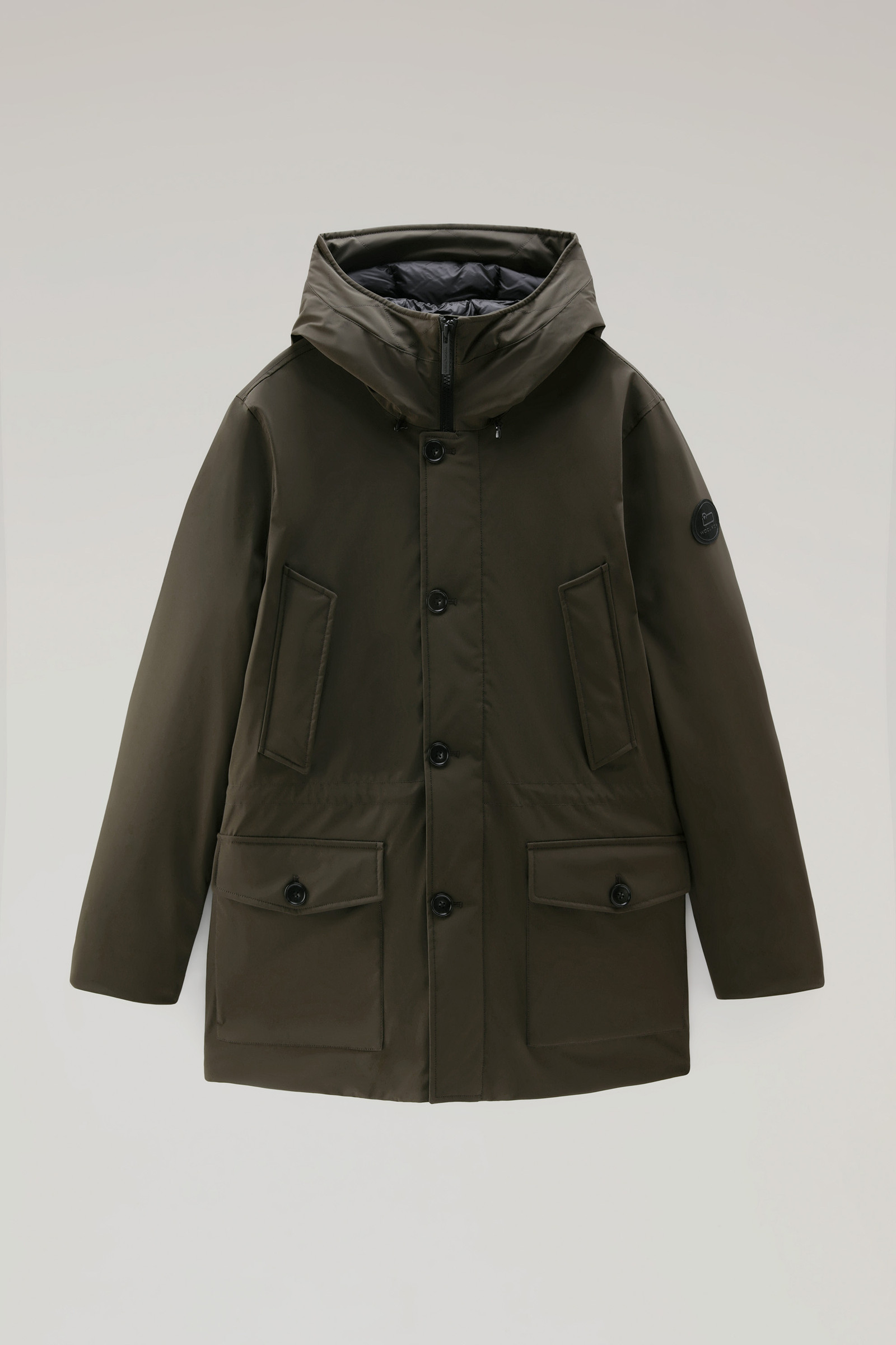 Men's Arctic Parka in Stretch Nylon Green | Woolrich USA