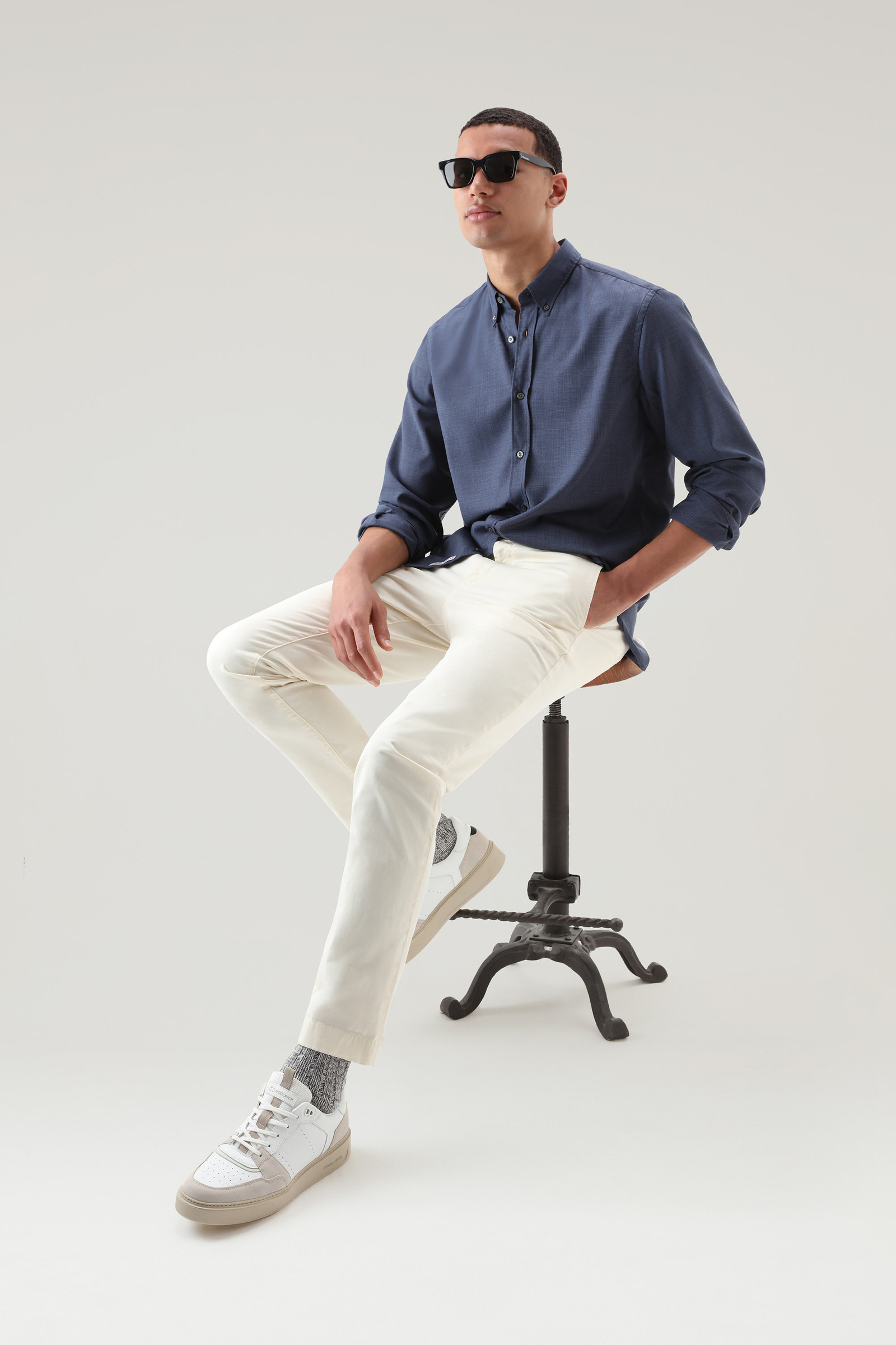 Shirt in Cool Virgin Merino Wool Blue photo 4 | Woolrich