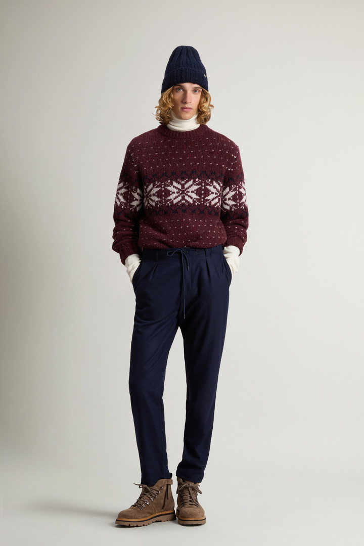 Fair Isle Sweater in Wool Blend Burgundy photo 2 | Woolrich