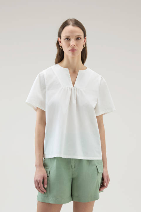 Pure Cotton Poplin Blouse White | Woolrich