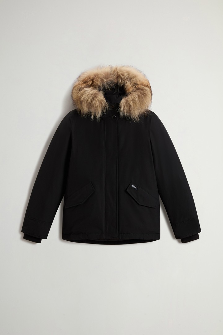 Short Military Parka in Ramar Cloth Black photo 1 | Woolrich