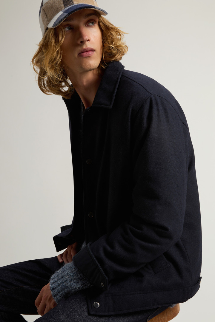 Keating Overshirt in Recycled Italian Wool Blend Blue photo 4 | Woolrich