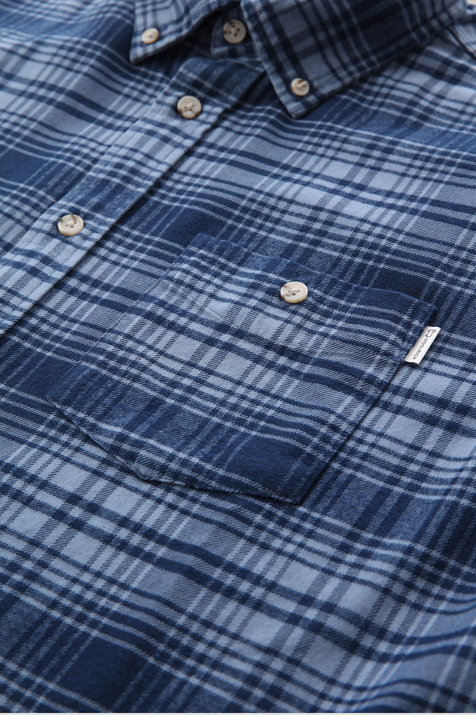 Traditional Flannel Check Shirt Blue | Woolrich USA