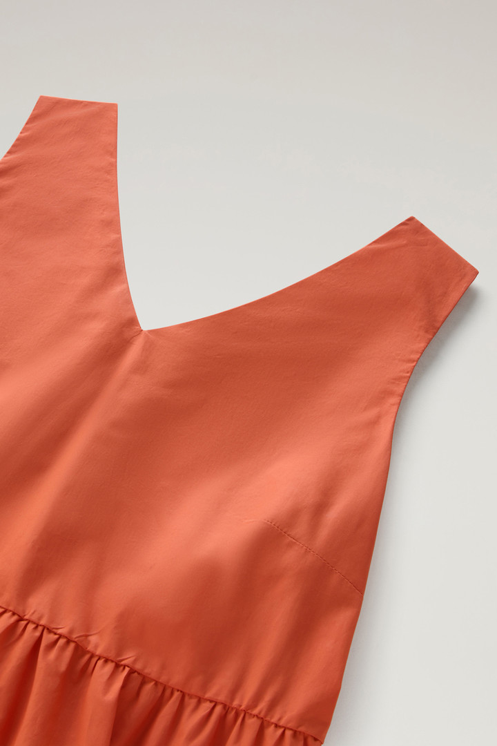 Langes Kleid aus reinem Baumwollpopeline Orange photo 6 | Woolrich