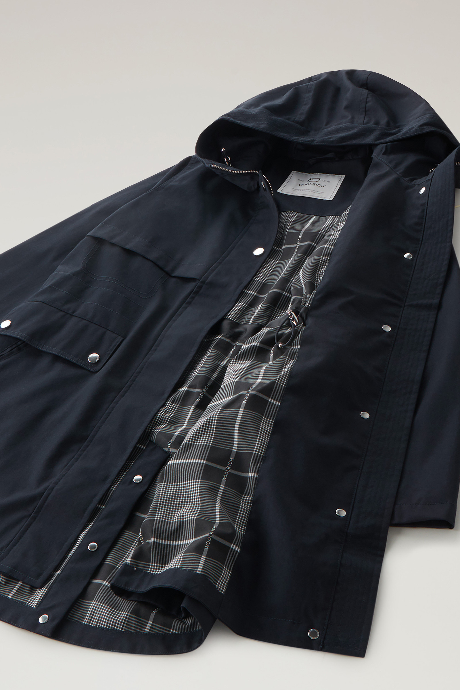 Havice Summer Parka en pur coton bleu photo 10 | Woolrich