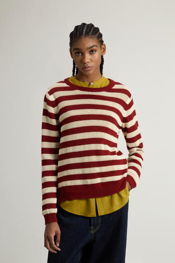 Pure Cotton Crewneck Sweater Multicolor | Woolrich