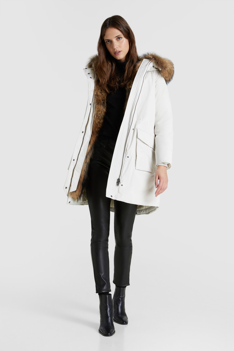 Military Parka with racoon fur