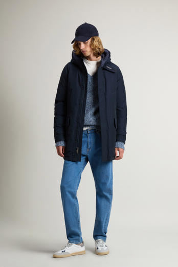 Polar Parka in Ramar Cloth with High Collar Blue photo 1 | Woolrich