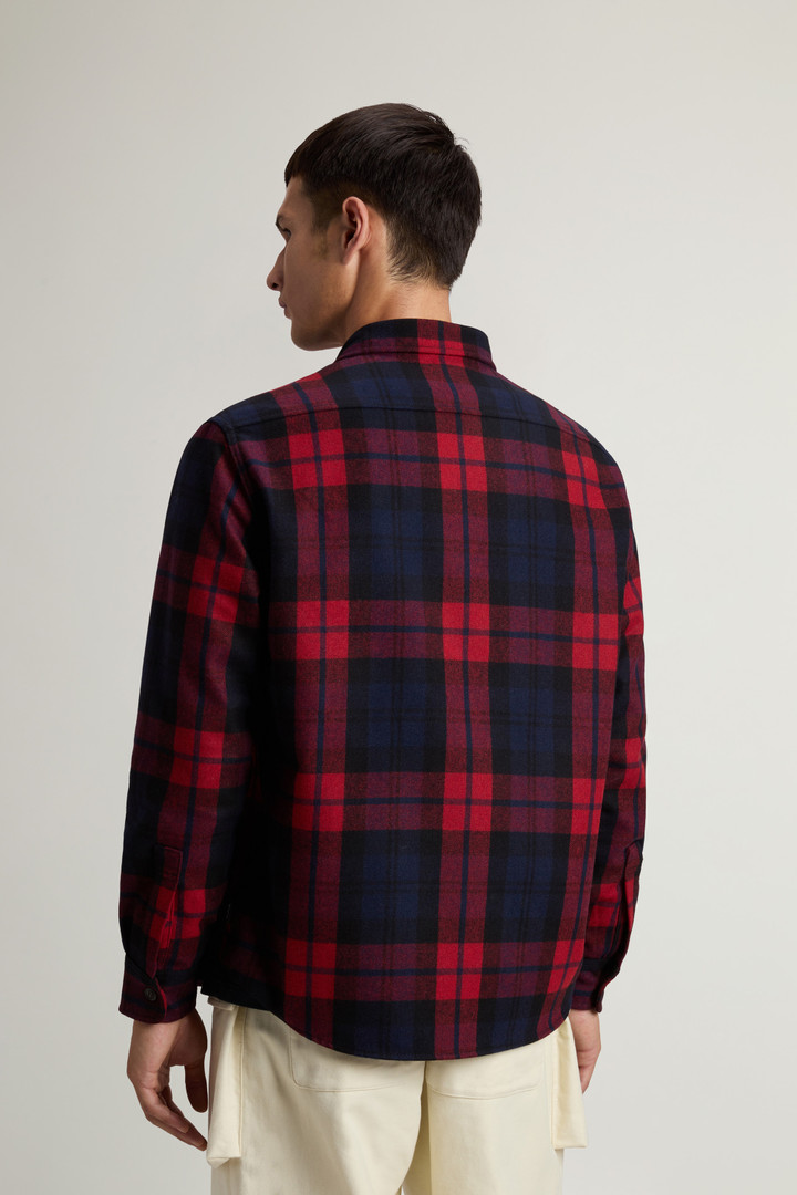 Wool Blend Oxbow Flannel Overshirt - Made in USA Red photo 3 | Woolrich